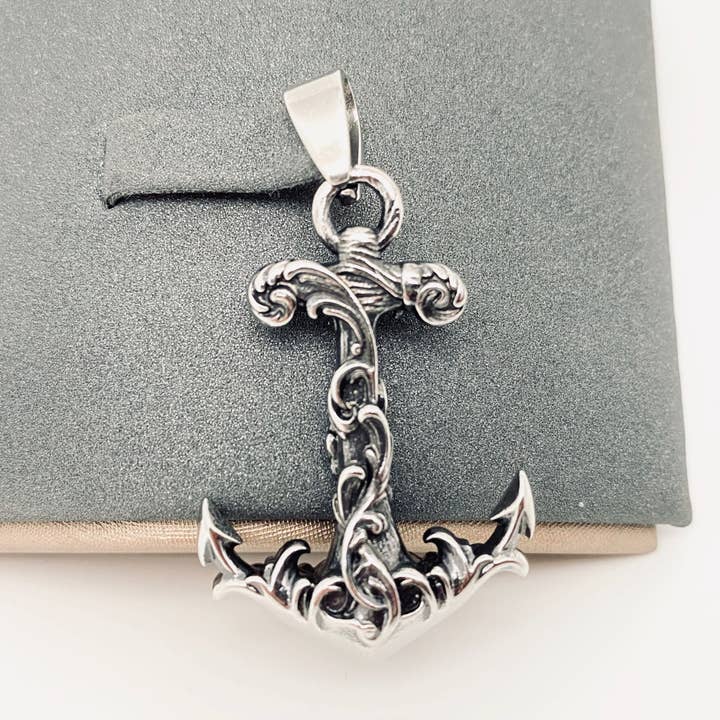 Viking Pirate Ship Anchor Titanstålhängsmycke - MJ/MNP för wholesale av Mio Queena