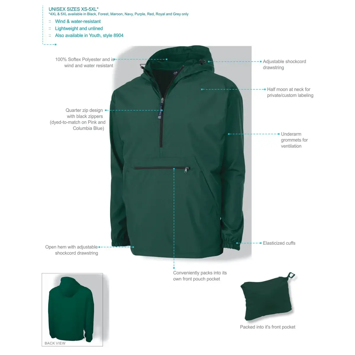 Stitch Em Wholesale - Wholesale Hoodie - Women's - Pack-n-Go Pullover with Monogram2