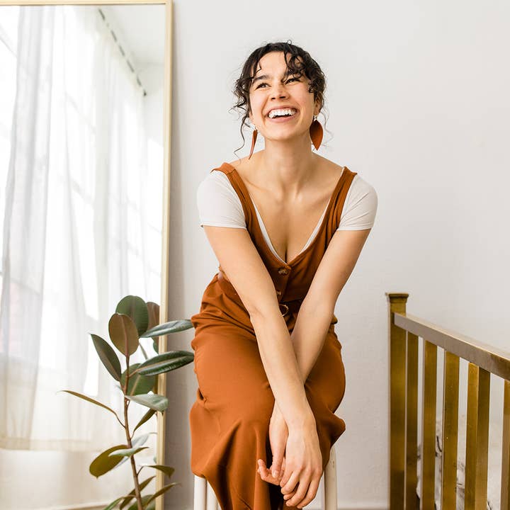 Whitebirch Handmade Goods - Wholesale Dangle Earrings - Yukon Cognac Leather Leaf Earrings8