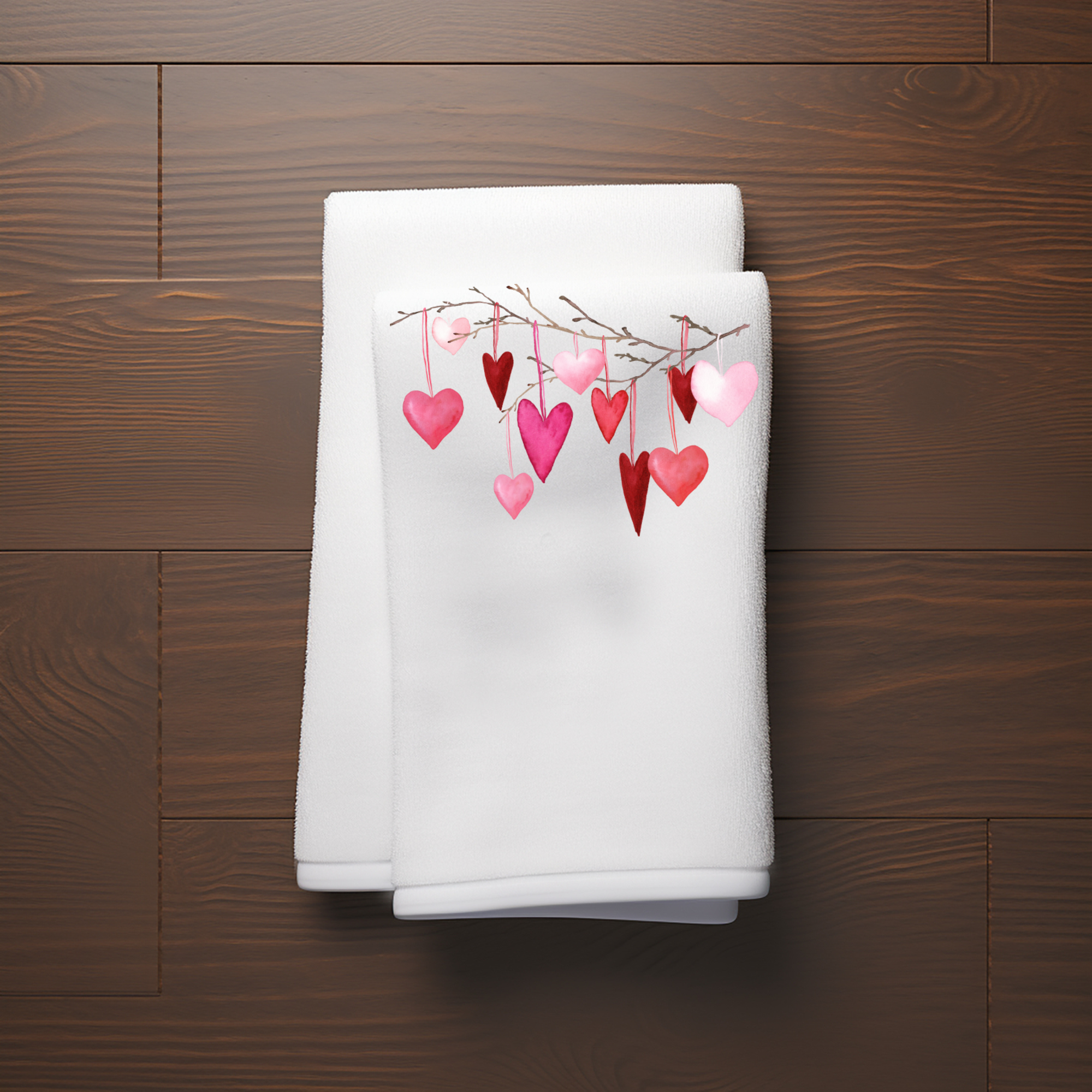 Fernville Creations - Wholesale Hand Towel - Valentine Heart Tip Towel, Spring Tea Towel, Elegant Bath5