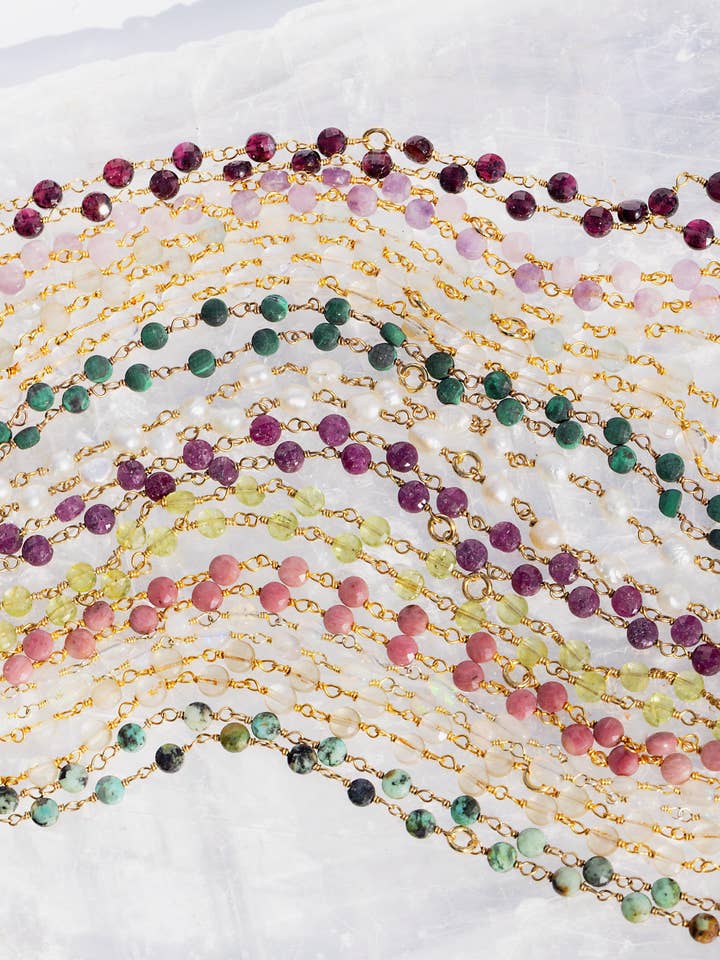 BIRTHSTONE NECKLACES- 12 MONTH PREPACK for wholesale by Native Gem