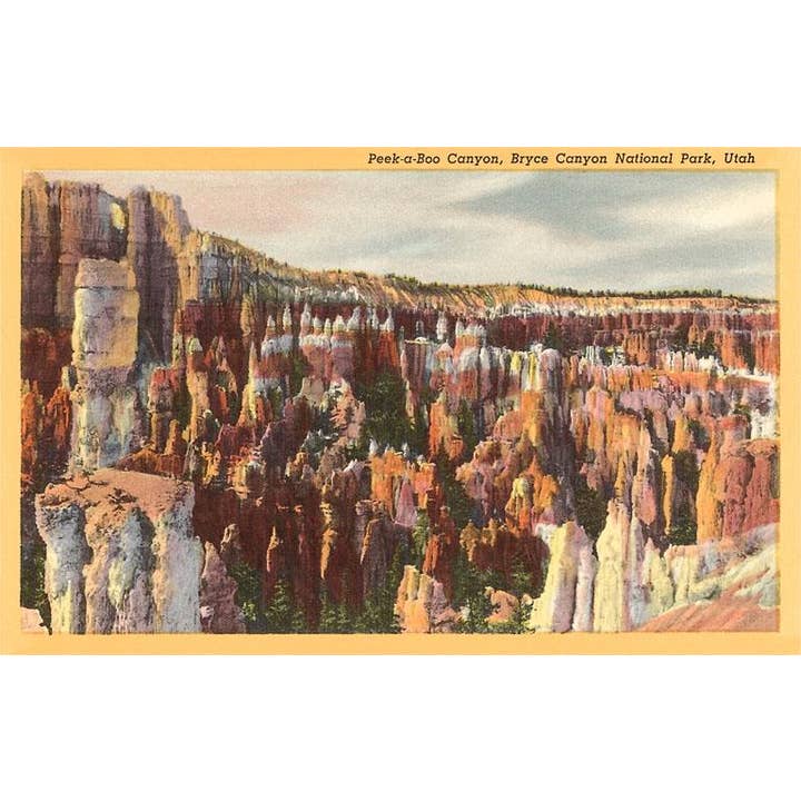 Postcard UT-77 Peek-a-Boo Canyon, Bryce Canyon, Utah for wholesale by Found Image Press