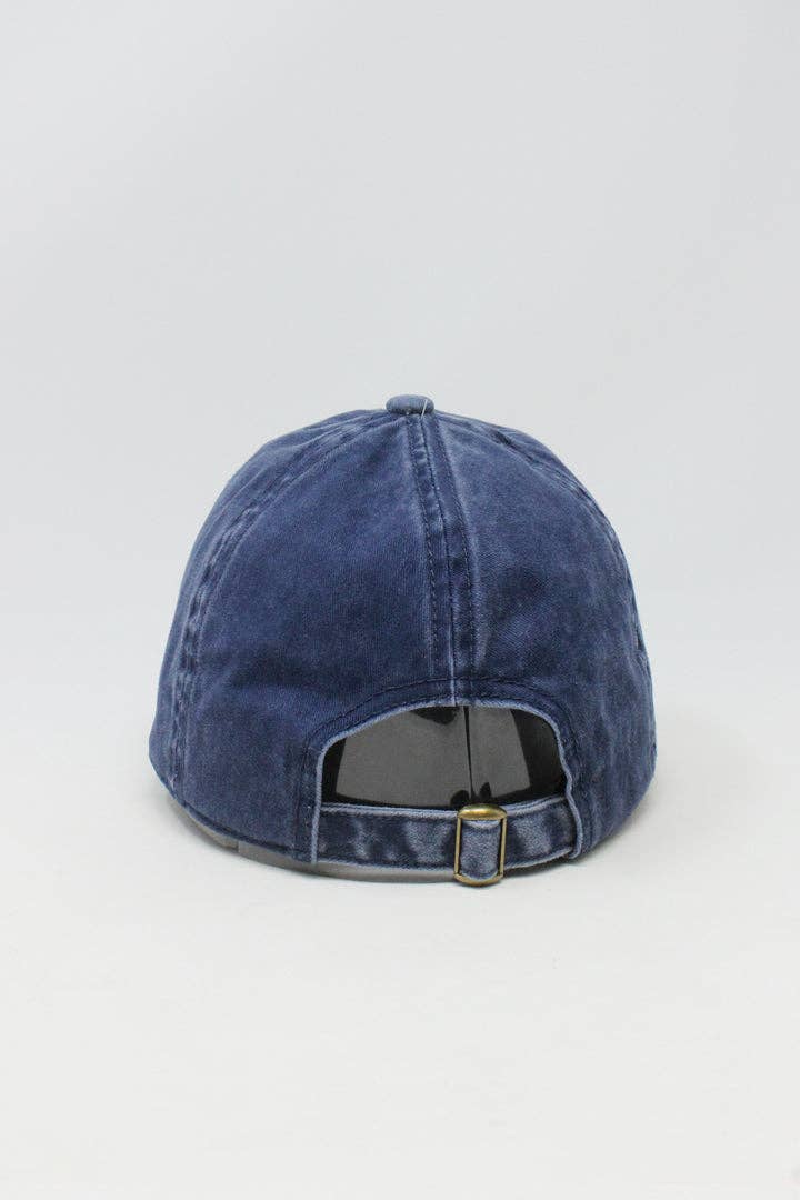 Navy LCAP429 - Vintage Washed Baseball cap Anchor Embroidery for wholesale on Faire1