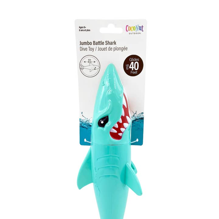 Coconut Outdoor - Wholesale Beach/Pool Toy - Kids & Baby - 18" Jumbo Battle Sharks Dive Toys Assortment