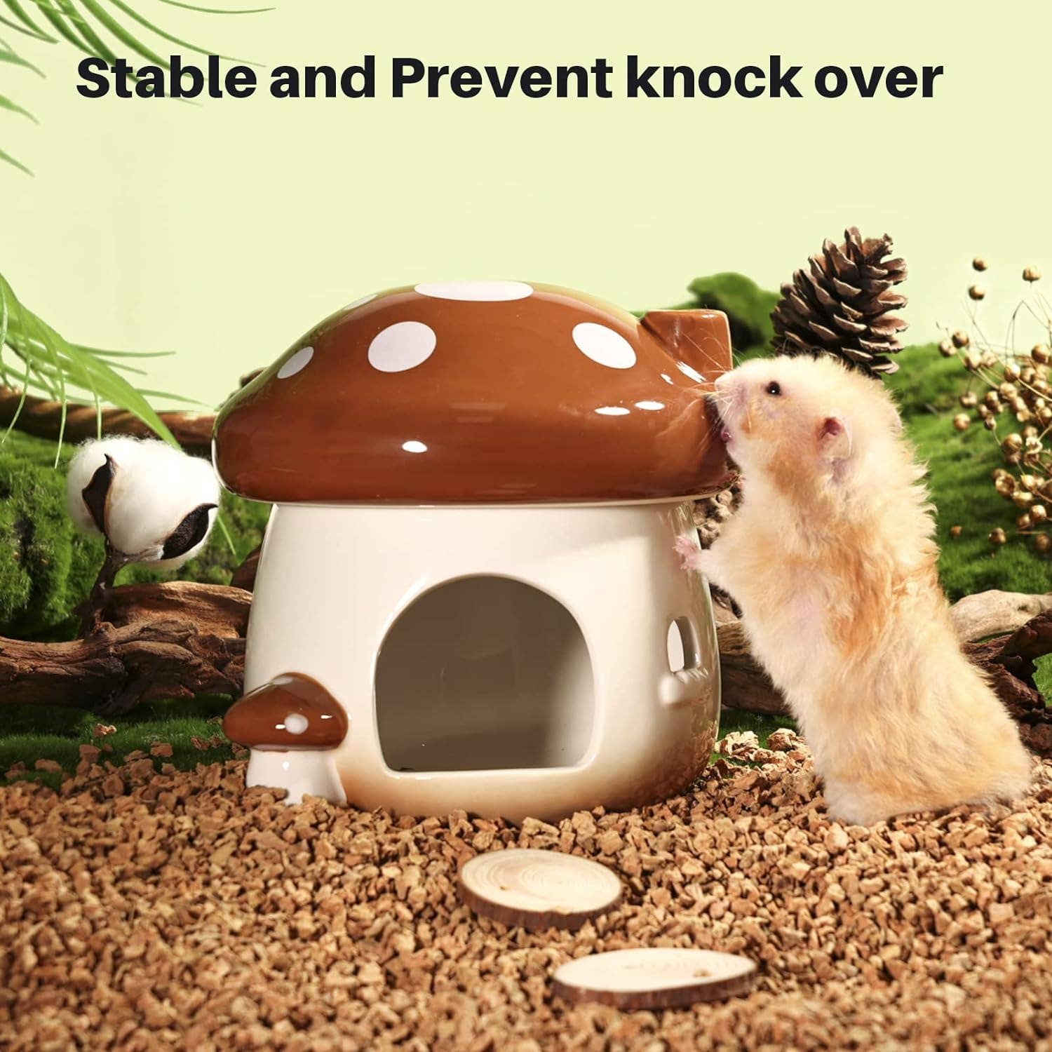 VIGOR - Wholesale Pet Bowl - Cat/Dog - Perfect Gift Multifunctional Mushroom Shaped Hamster House C4