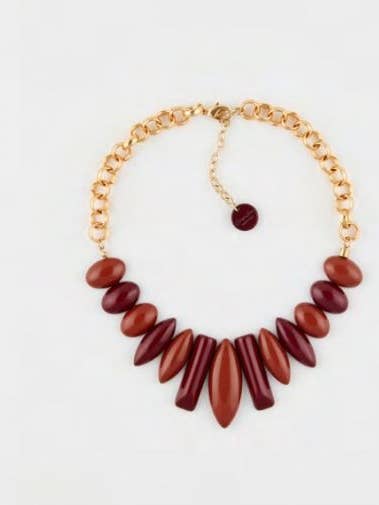 Small Necklace Bordeaux Gianduia for wholesale by CinziaEsse