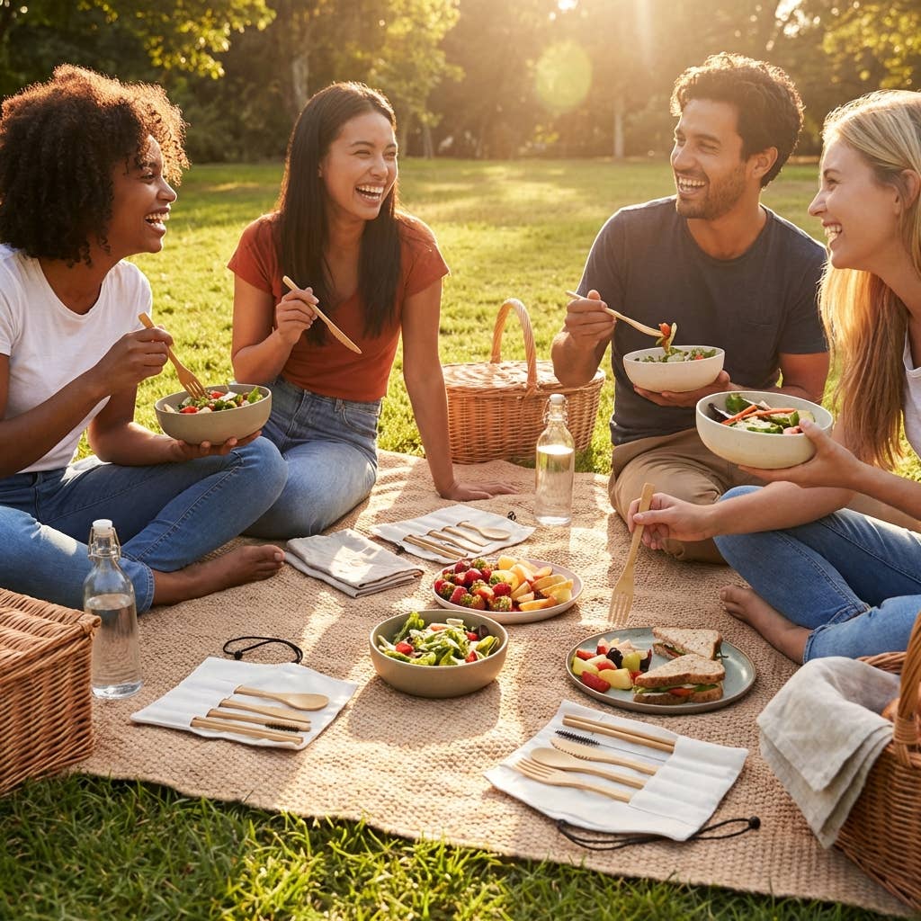 Bamboo Switch – Conjunto de utensílios de viagem por atacado – Conjunto de Talheres de Viagem em Bambu | Bege | Mais Vendido no Mercado Faire5