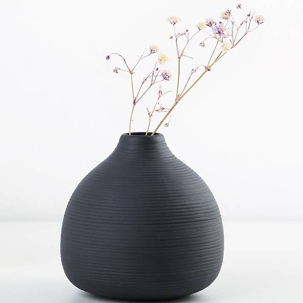 Sweet Home Deco – Vaso por atacado – Vasos Bud Cerâmicos, Vaso Floral Estilo Simples em Branco/Preto 5