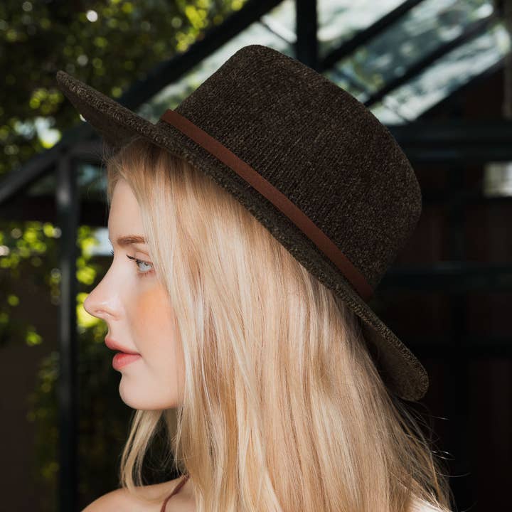 Leto Accessories - Wholesale Fedora - Women's - Corduroy Fedora Hat – Stylish Accessory for Fall & Winter