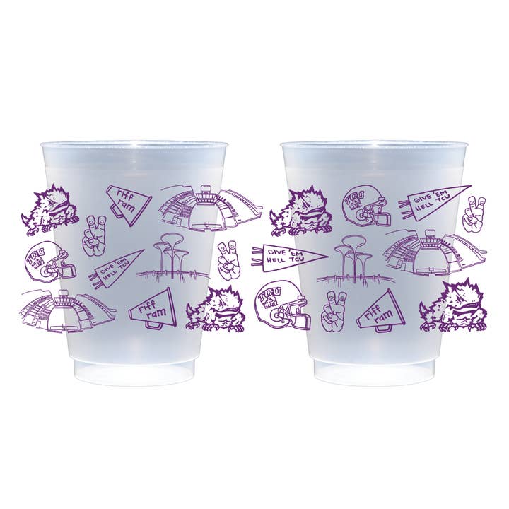 Victory Lap - Wholesale Disposable Cup - TCU Shatterproof Cups - Set of 8