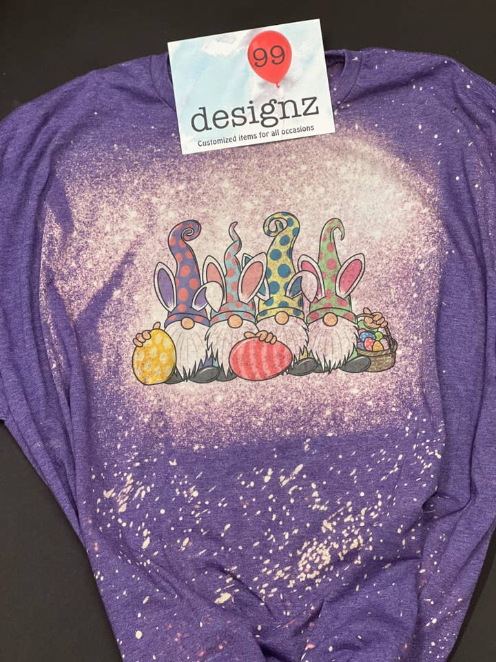 99designz - Venta al por mayor Camiseta serigrafiada - Mujer - Camiseta blanqueada de gnomos de Pascua3