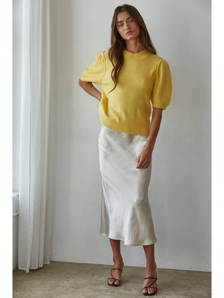 By Together - Wholesale Knit Sweater - Women's - W1429 | Knit Sweater Short Sleeve Pullover Top3