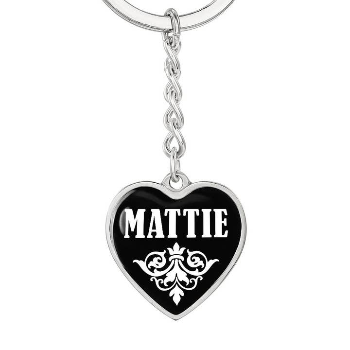 Mattie v01w - Heart Pendant Luxury Keychain for wholesale by Unique Gifts Store