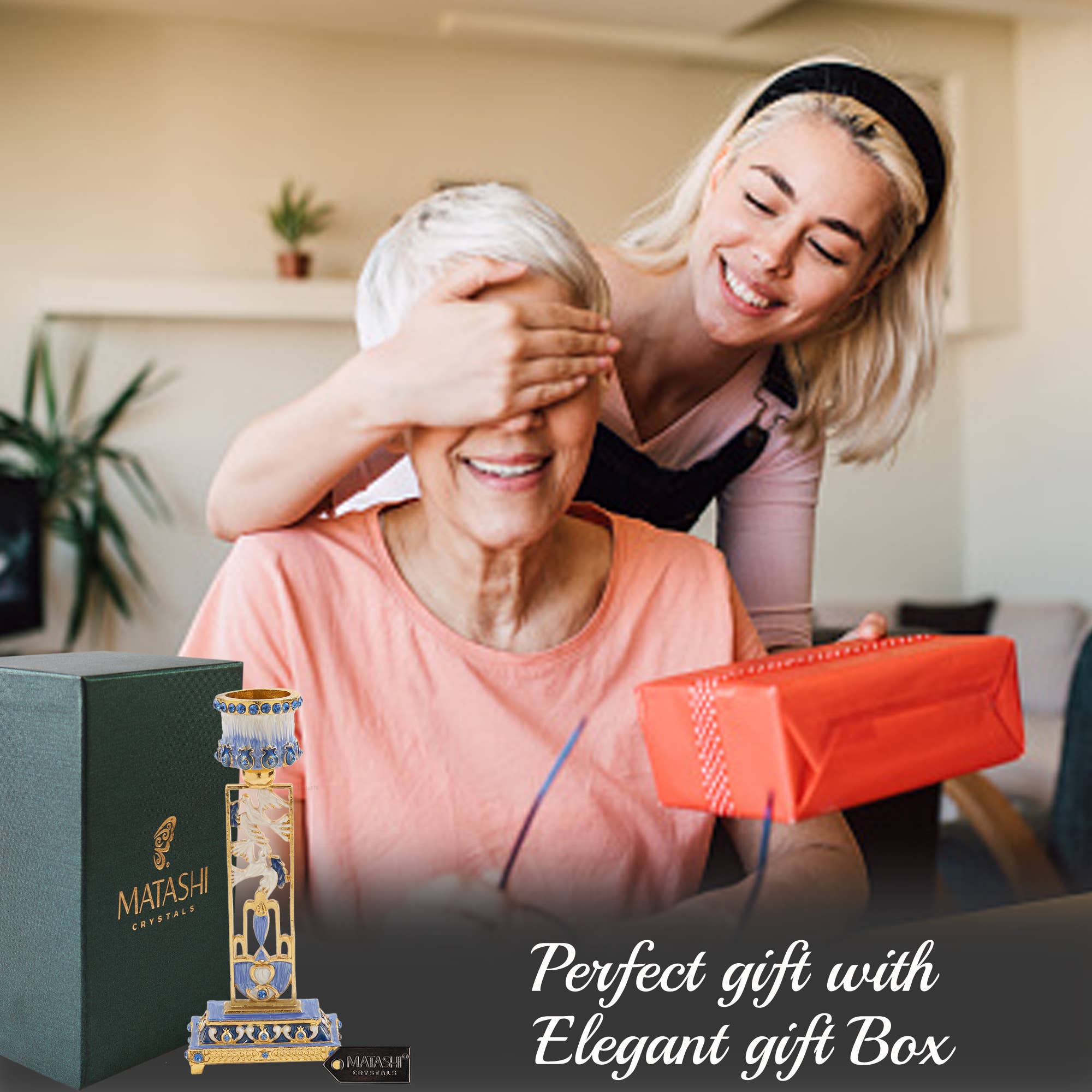 Matashi - Wholesale Candle Holder - Shabbat Candlestick by Matashi (2-Piece Set)5