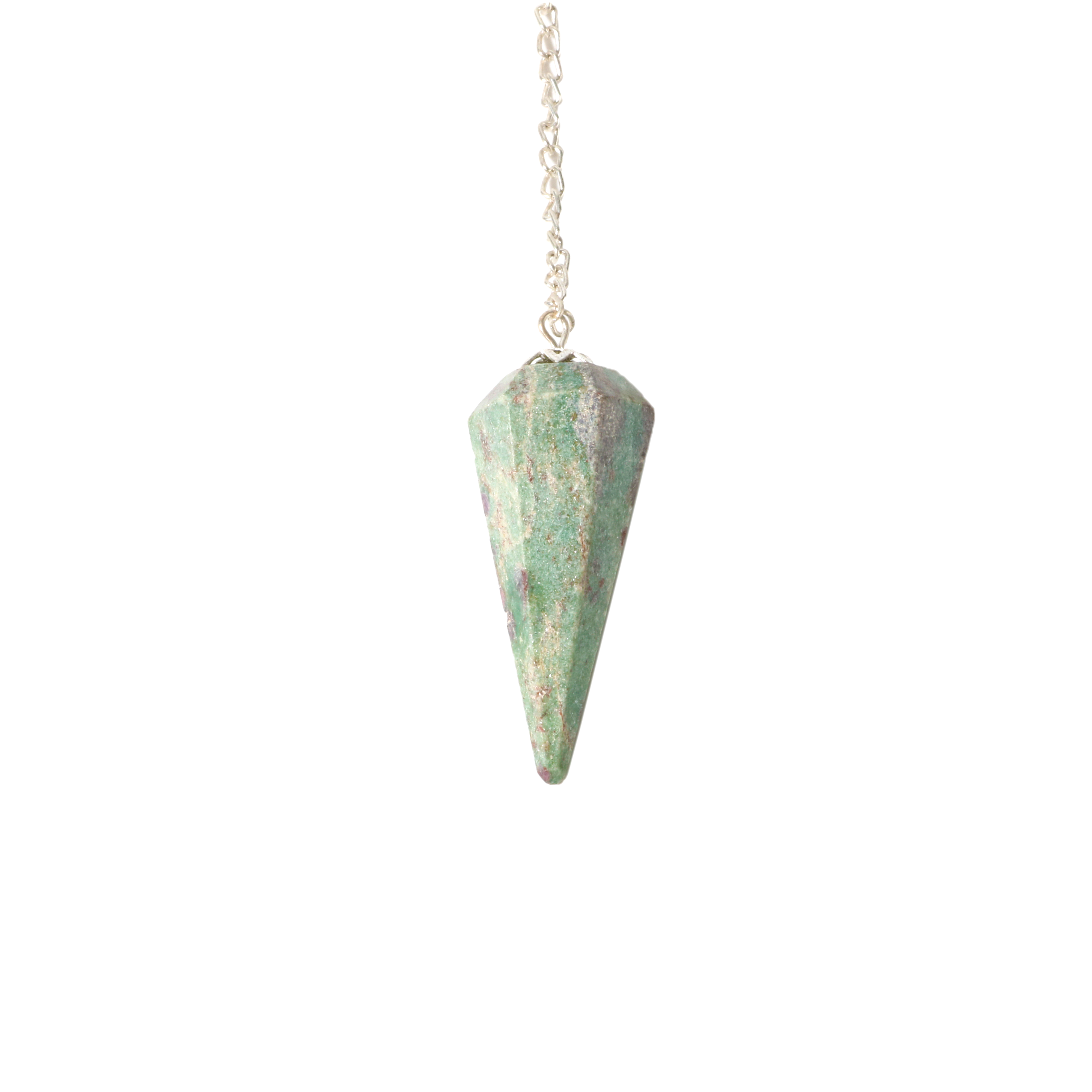 Stonebridge Imports - Wholesale Spiritual Stone/Crystal - Ruby Zoisite Pendulum 6 Facet & Bead - 3 Pack3