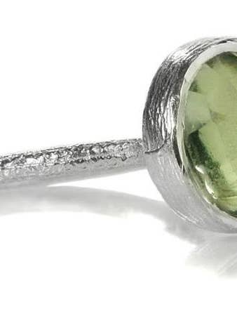 Capri Medium Stabelbar Circle Ring Grøn Amethyst for engroshandel hos Sikara & Co.