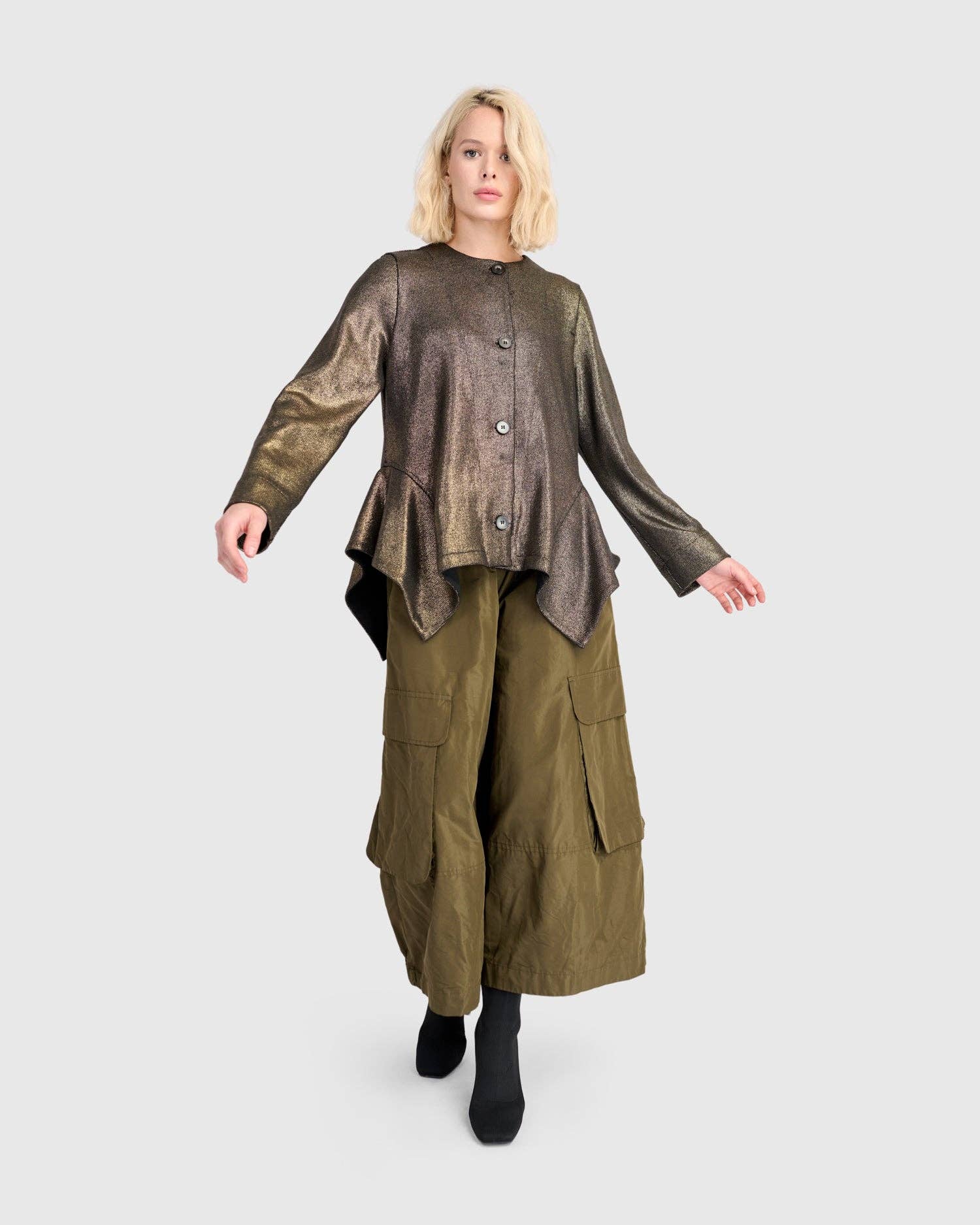 Hot Stuff Flounce Jacket, Gold for wholesale on Faire8