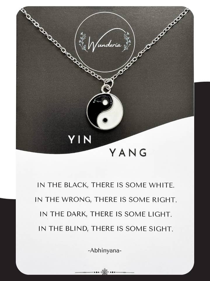 Collana Yin Yang, catena in argento, gioielli per la vendita all'ingrosso da parte di Wunderia