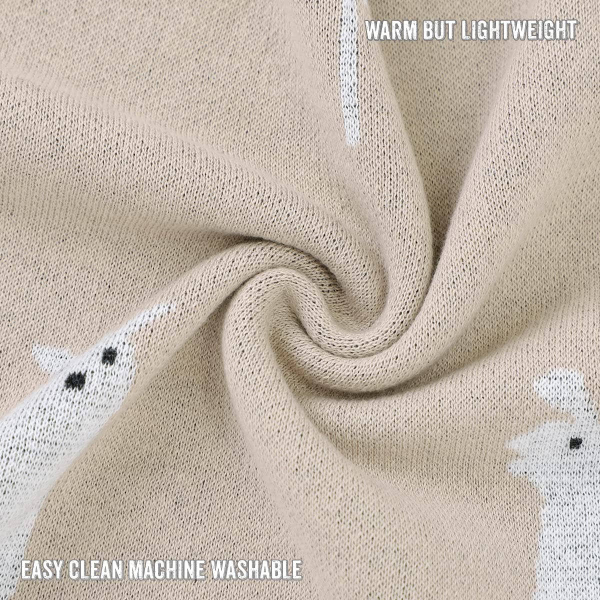 Bleu La La - Wholesale Receiving blanket – Baby - 100% Luxury Cotton Swaddle Receiving Baby Blanket - Llama5