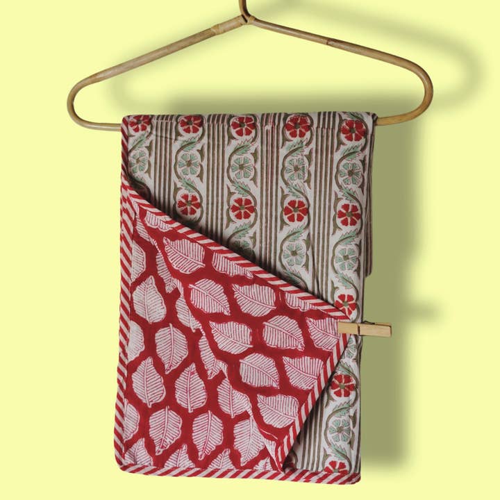 Annahmol - Wholesale Quilt - Kids & Baby - Wood Block Print Reversible Cotton Baby Blanket21