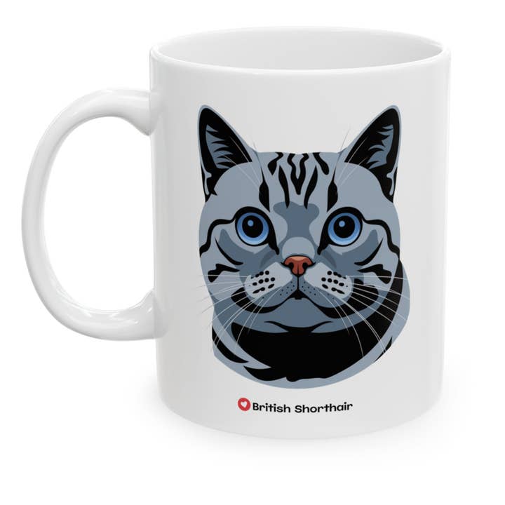 British Shorthair Love Cat Mug 11 Oz for wholesale by Motiva Gifts