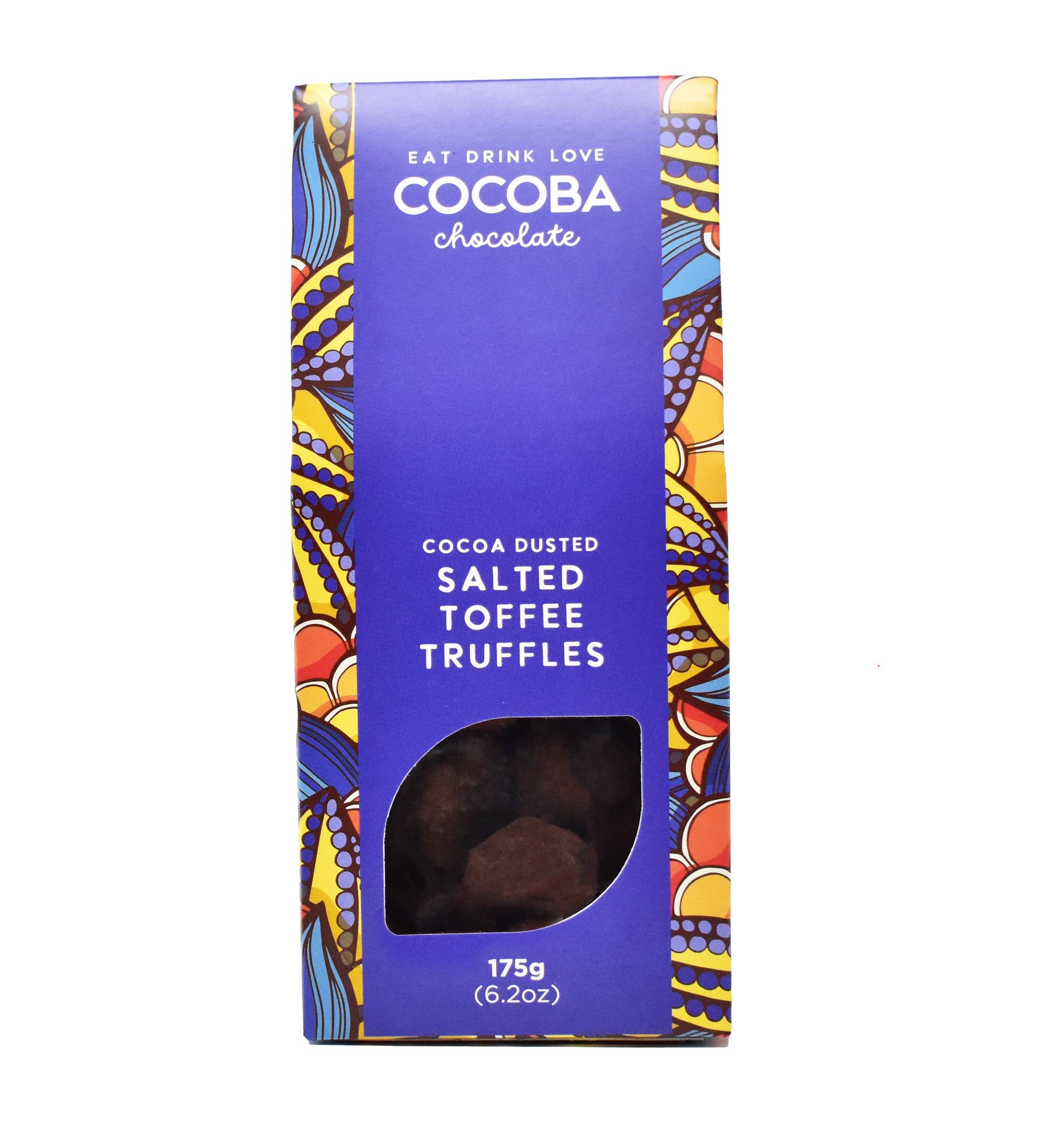 Cocoba – wholesale Chocolate box – Cocoa Dusted Salted Toffee Truffles