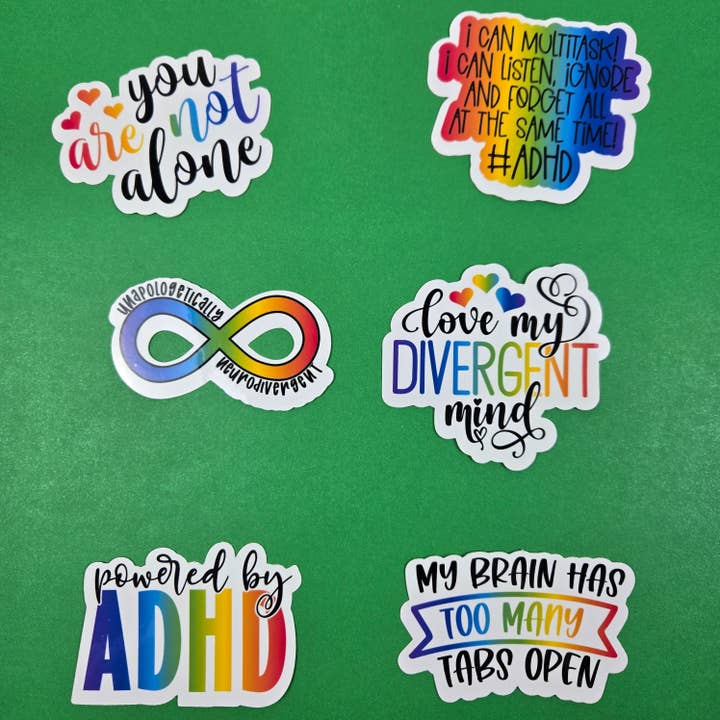 Vegas Custom Creations - Wholesale Sticker - Neurodivergent Series 2 Stickers2