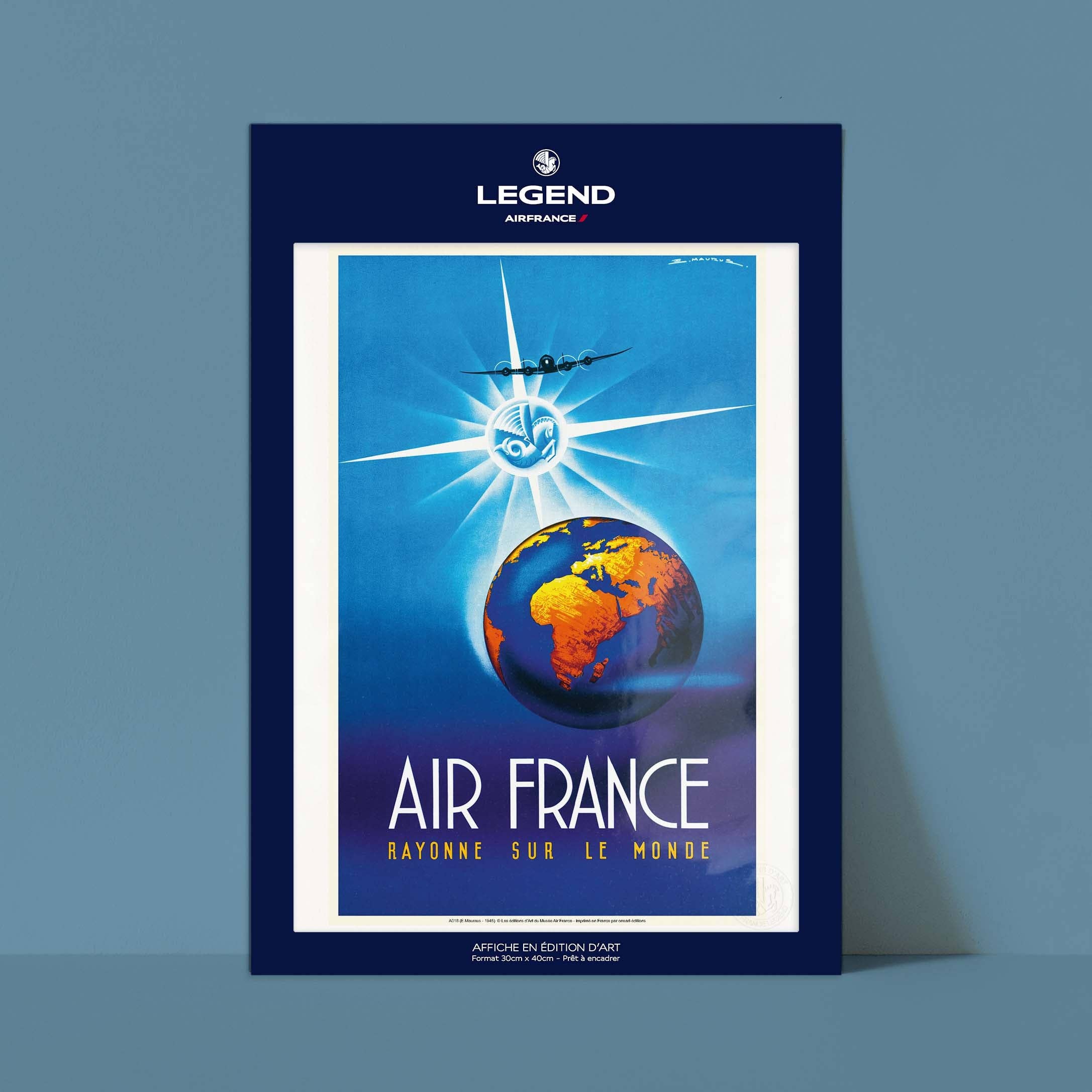 Oneart - Vente Poster - Affiche Air France / Rayonne Sur Le Monde - AFL00185