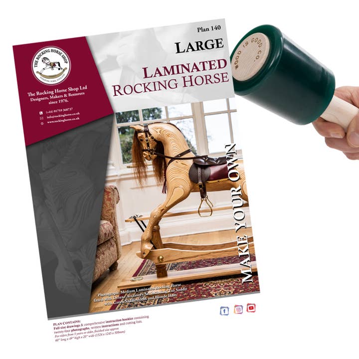 Rocking Horse Shop – wholesale DIY craft kit – Plan to Make Large Laminated Rocking Horse.
