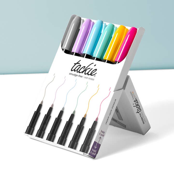 Tackie Markers - Smudge Free, Wet-Erase Pens - Pastel Colors for wholesale by M.C. Squares