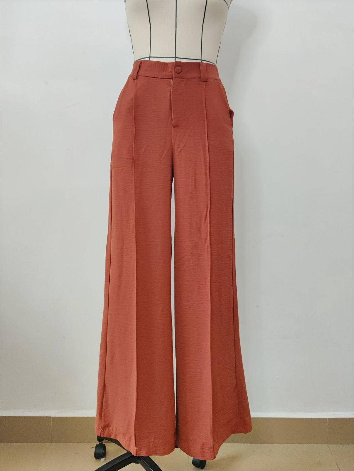 Rosa Clothing - Wholesale Pants - Women's - Office trousers wide-leg extra long suit pants0