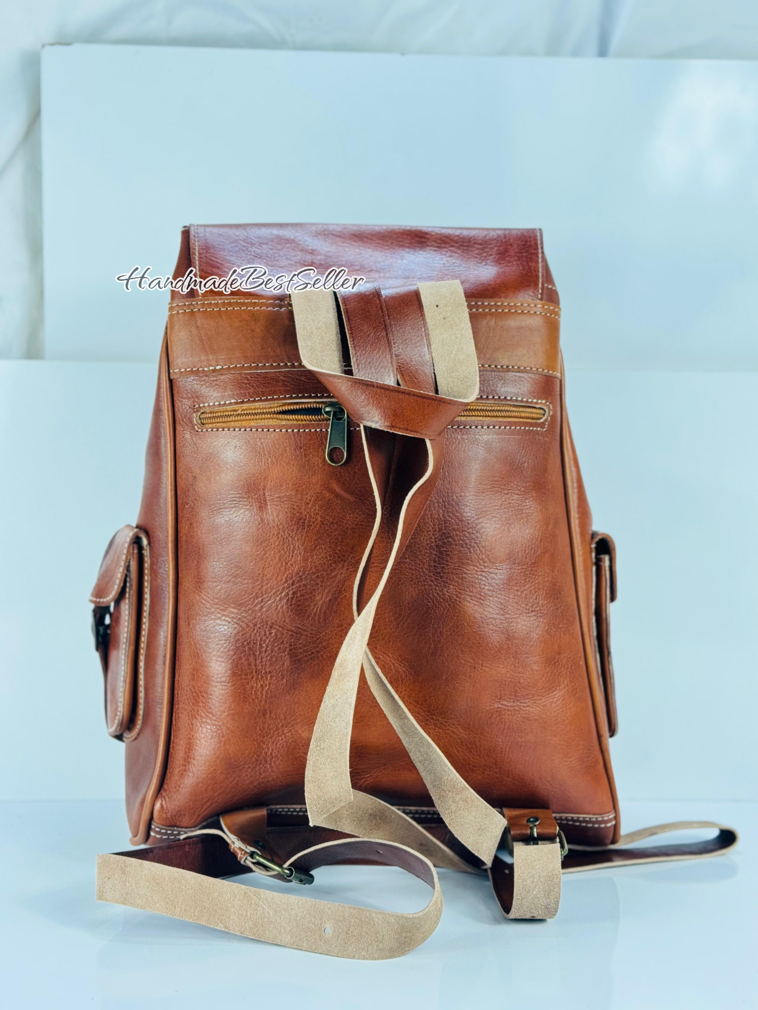 HandmadeBestSeller – wholesale Backpack – Unisex – Handmade Leather Backpack – Multi-Pocket Travel Bag19