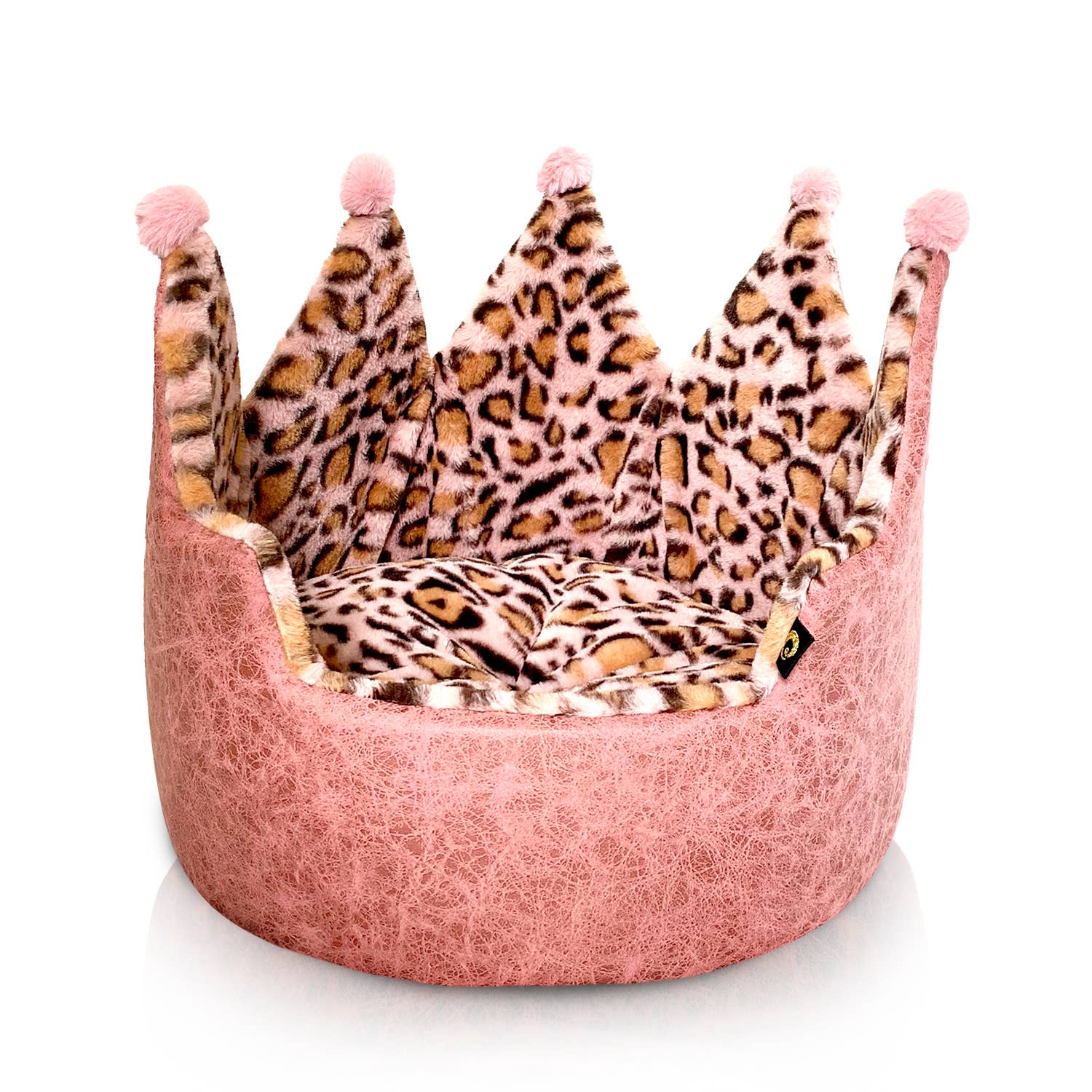 Precious Tails - Wholesale Pet Bed - Cat/Dog - Precious Tails Leopard Print Crown Pet Bed19