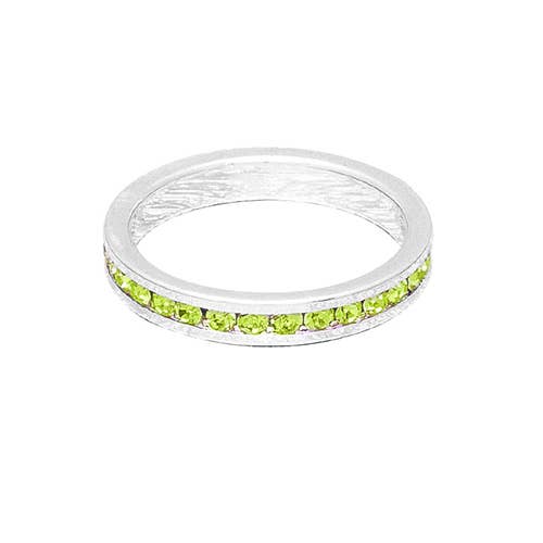 Maya J - Vente Anneau/bague à empiler - Bague Empilable en Plaqué Or 14K avec Pierre de Naissance - Simple / Recharge19