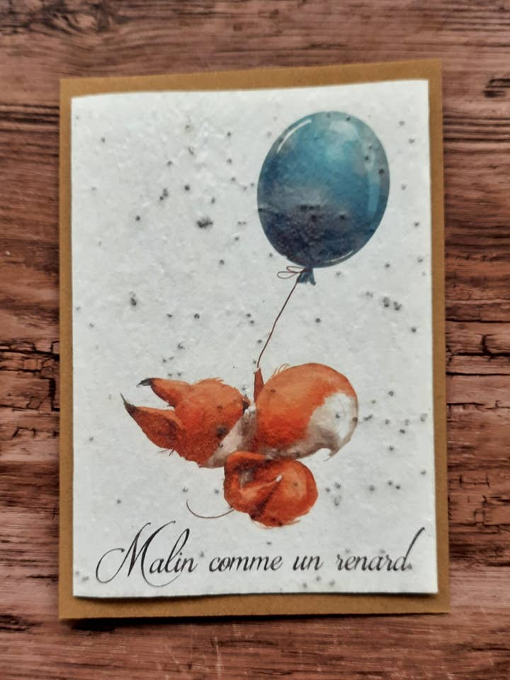 Kort til at plante - Smart som en ræv for engroshandel hos Des Mots Qui Fleurissent