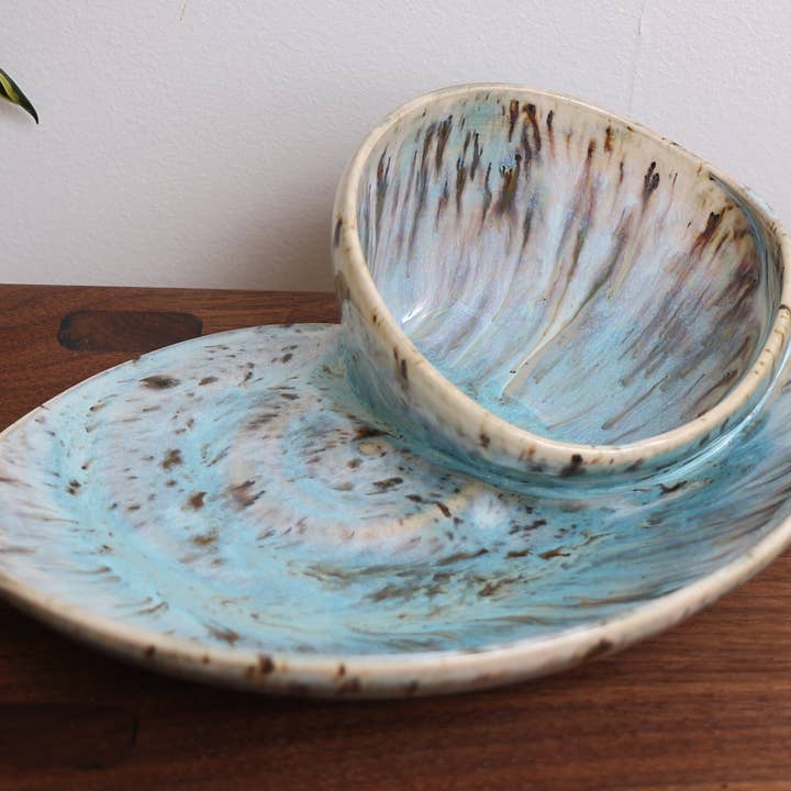 Sawdust and Clay - Wholesale Decorative Plate/Dish/Bowl - Artisan Swirly Bowls- Assorted Case Pack28