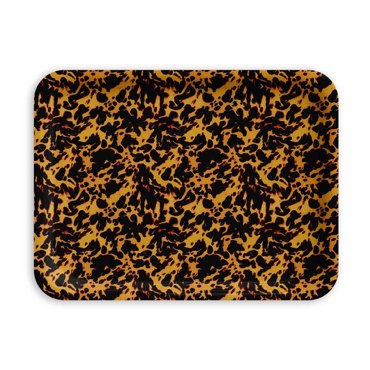 Tortoise Shell Birchwood Serving Tray: Three Sizes for wholesale by The Muddy Dog