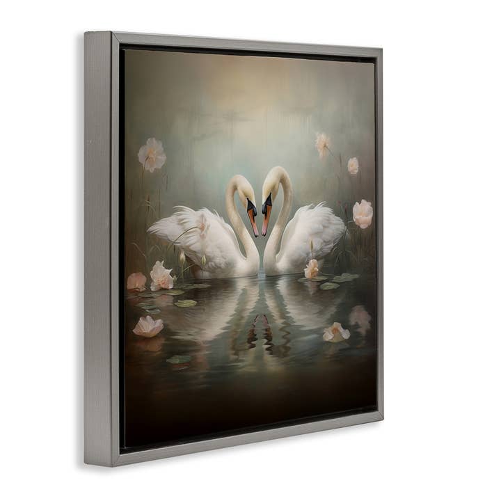 Stupell Industries - Wholesale Wall Sign - Romantic Swans in Floral Pond - Framed Wall Art16