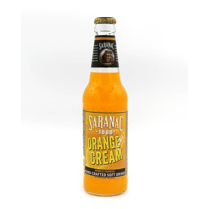 Grandpa Joe's Candy Shop - Wholesale Soda/Carbonated Drink - Saranac Orange Cream Soda, 12oz Glass Bottle 12ct
