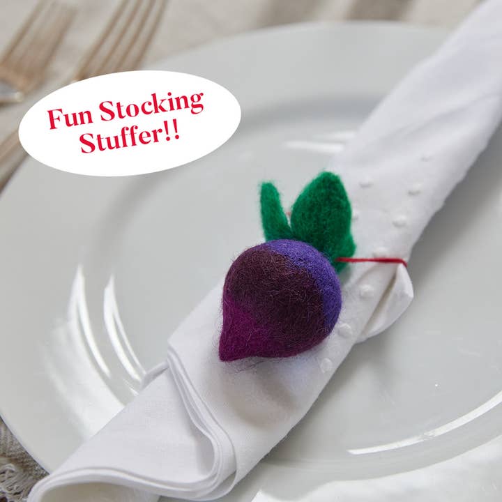 rockflowerpaper - Wholesale Ornament Set - BEETS Felt Ornaments - 3 pc assortment