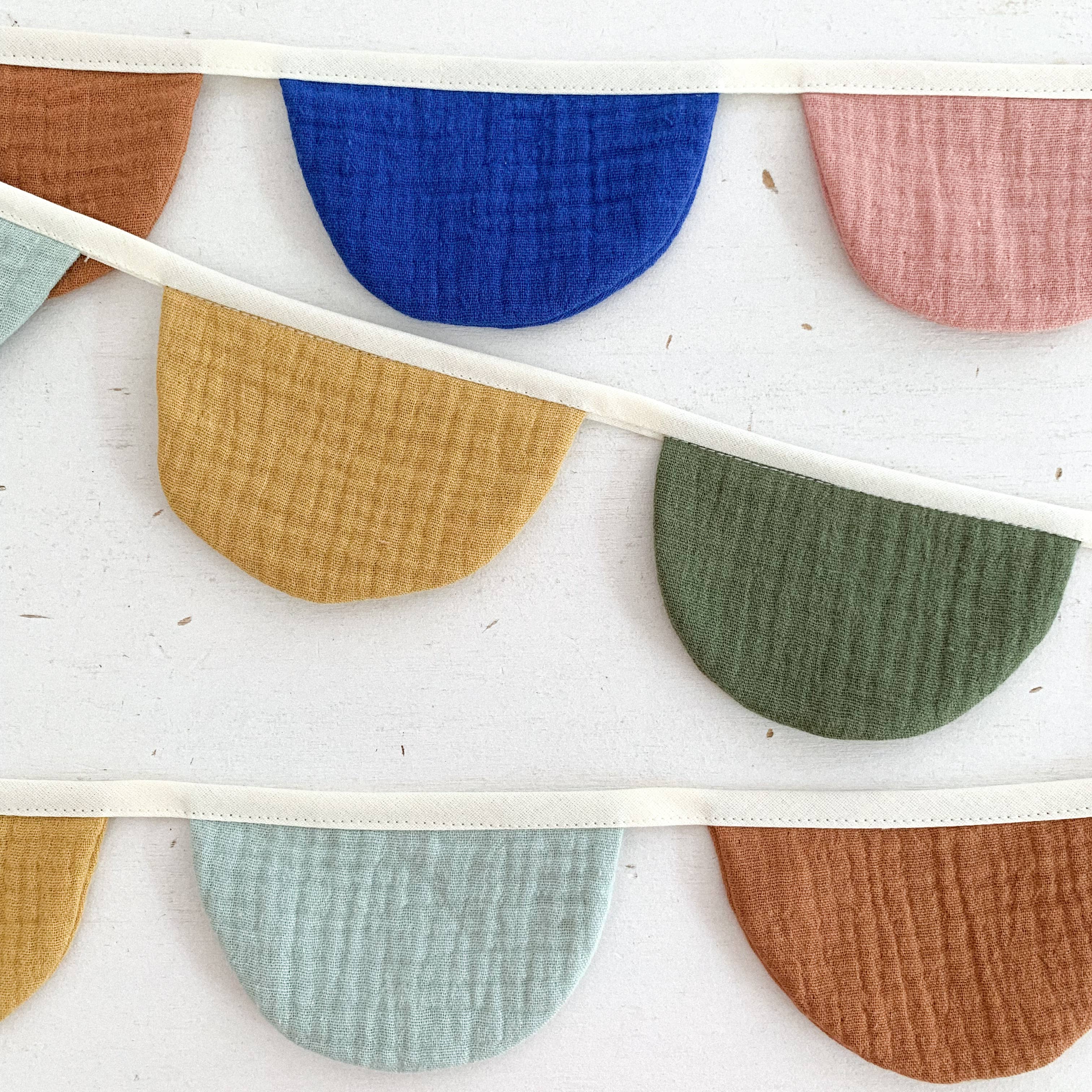 Monocrom – Engroshandel Guirlande – Bomuldsbanner med 12 halvcirkler i Verbena5