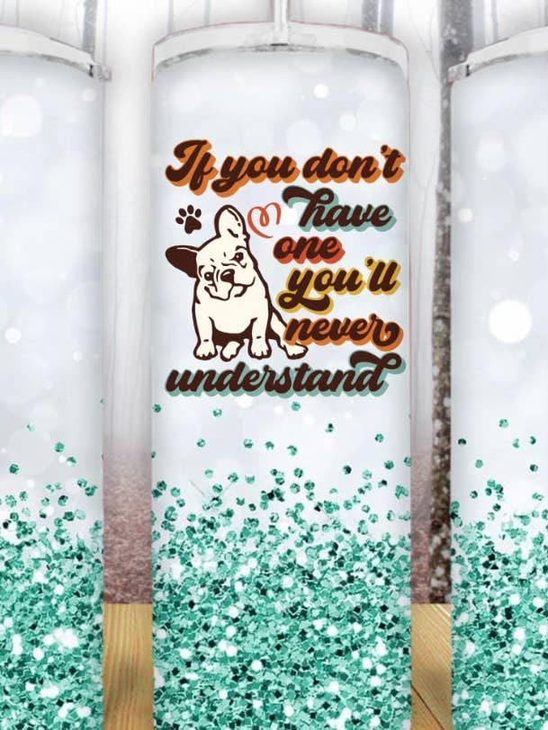 20 oz fransk bulldoggtumlare för wholesale av Creative Queen Boutique