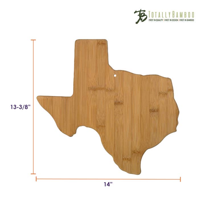 Totally Bamboo - Wholesale Cutting Board - Texas State-Shaped Bamboo Serving & Cutting Board