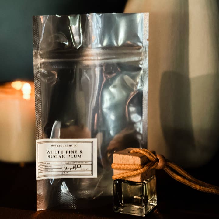Diffusore per auto Pino Bianco + Prugna Zuccherina per la vendita all'ingrosso da parte di Mobaak Aroma Co.