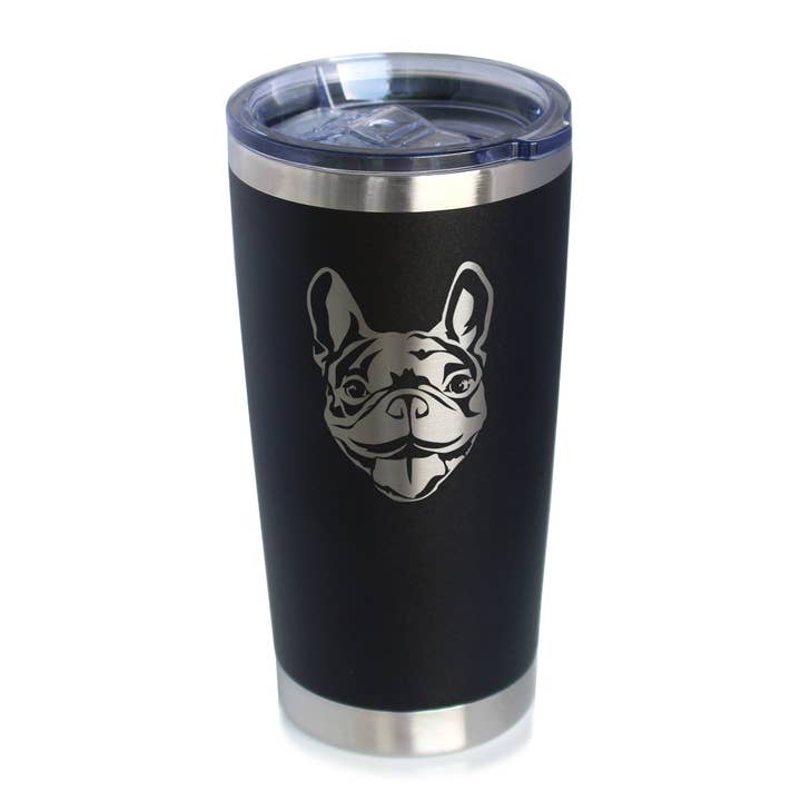 Copo de viagem com isolamento Happy Frenchie Presentes Bulldog Francês por atacado de bevvee