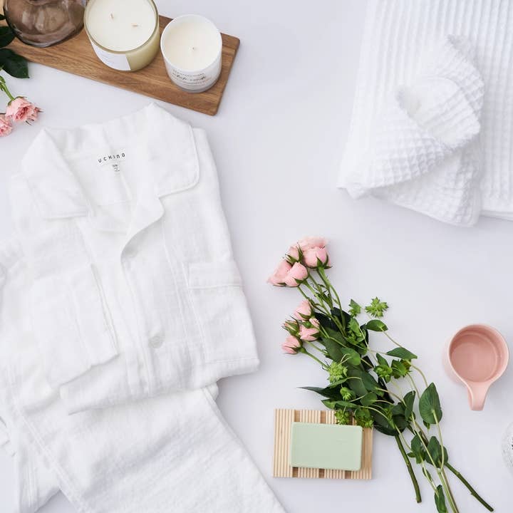 UCHINO - Wholesale Sleepwear Set - Women's - UCHINO Marshmallow Gauze Pajama - White1