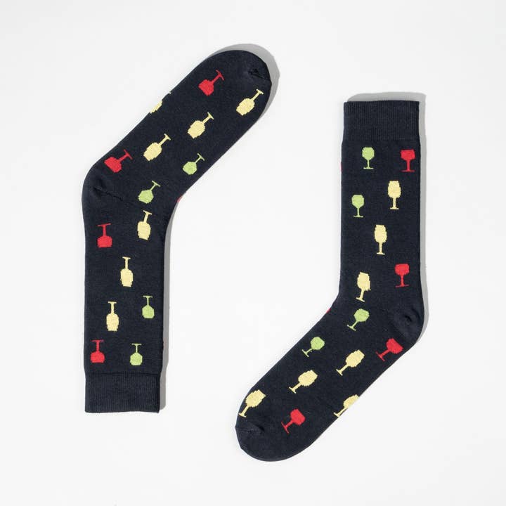 Sommelier socks - navy for wholesale by FYNGERS