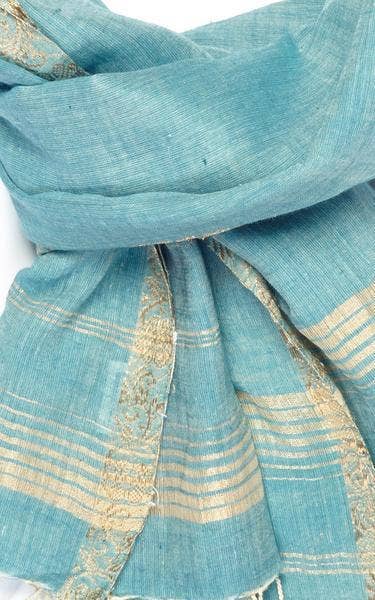 Indigo Handloom - Wholesale Scarf - Women's - Royal Vine2