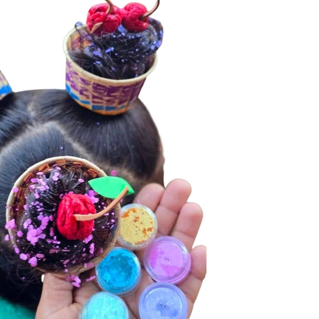 Poppet Locks – Glitter/shimmer por atacado – Conjunto de Ceras/Bálsamos Pastel Glitter - Pack de 12 cores1