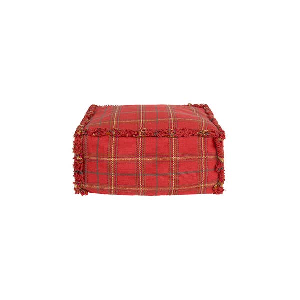 Handloom Pouf Mapple Red for wholesale by Lorena Canals